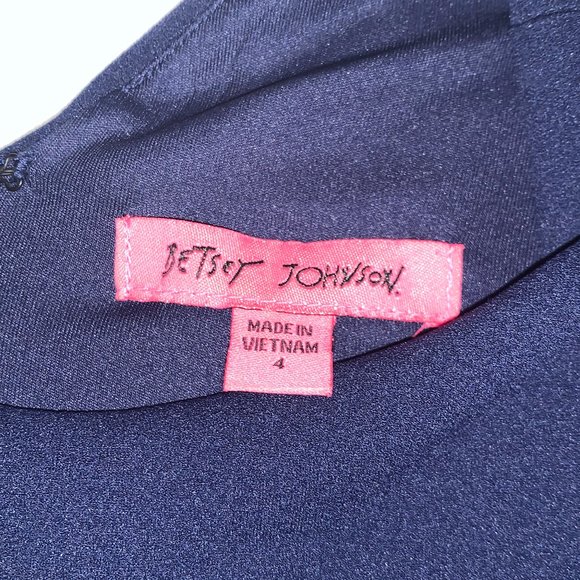 BETSY JOHNSON Like New Navy Blue Mermaid Dress - Picture 7 of 7